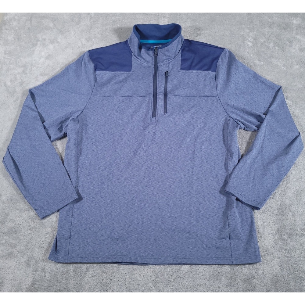 New Vineyard Vines OTG Shep Shirt 1/4 Zip Men XL Blue Golf Performance On The Go